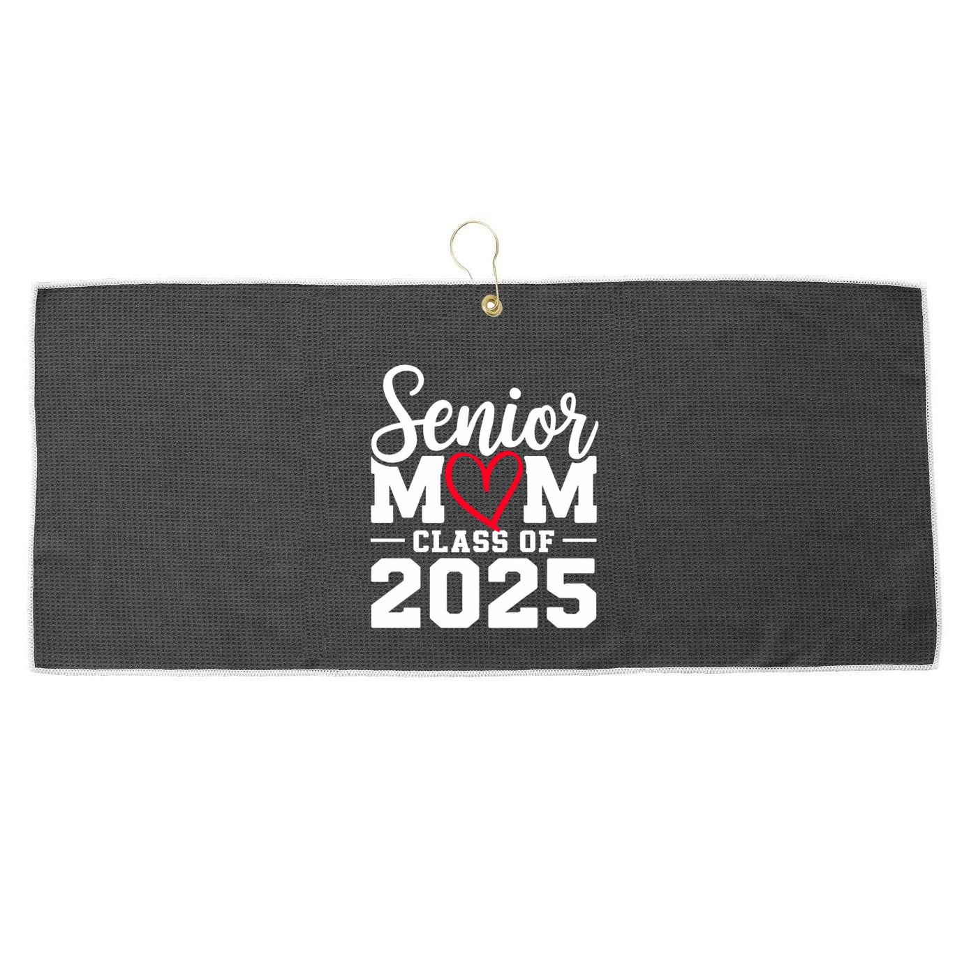 Senior Mom 2025 Mom Cute Gift Graduation Gift Black Small Adult Large Microfiber Waffle Golf Towel