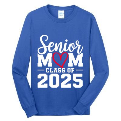 Senior Mom 2025 Mom Cute Gift Graduation Gift Black Small Adult Tall Long Sleeve T-Shirt