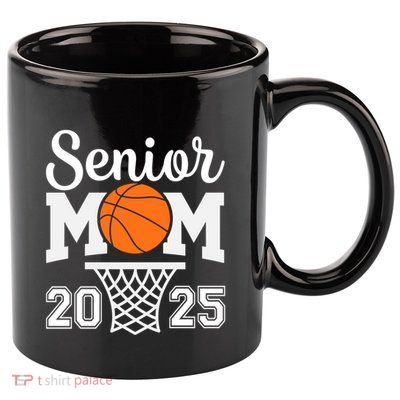 Senior Mom 2025 Basketball Class Of 2025 Graduation For Mom Great Gift 11oz C Handle Ceramic Mug