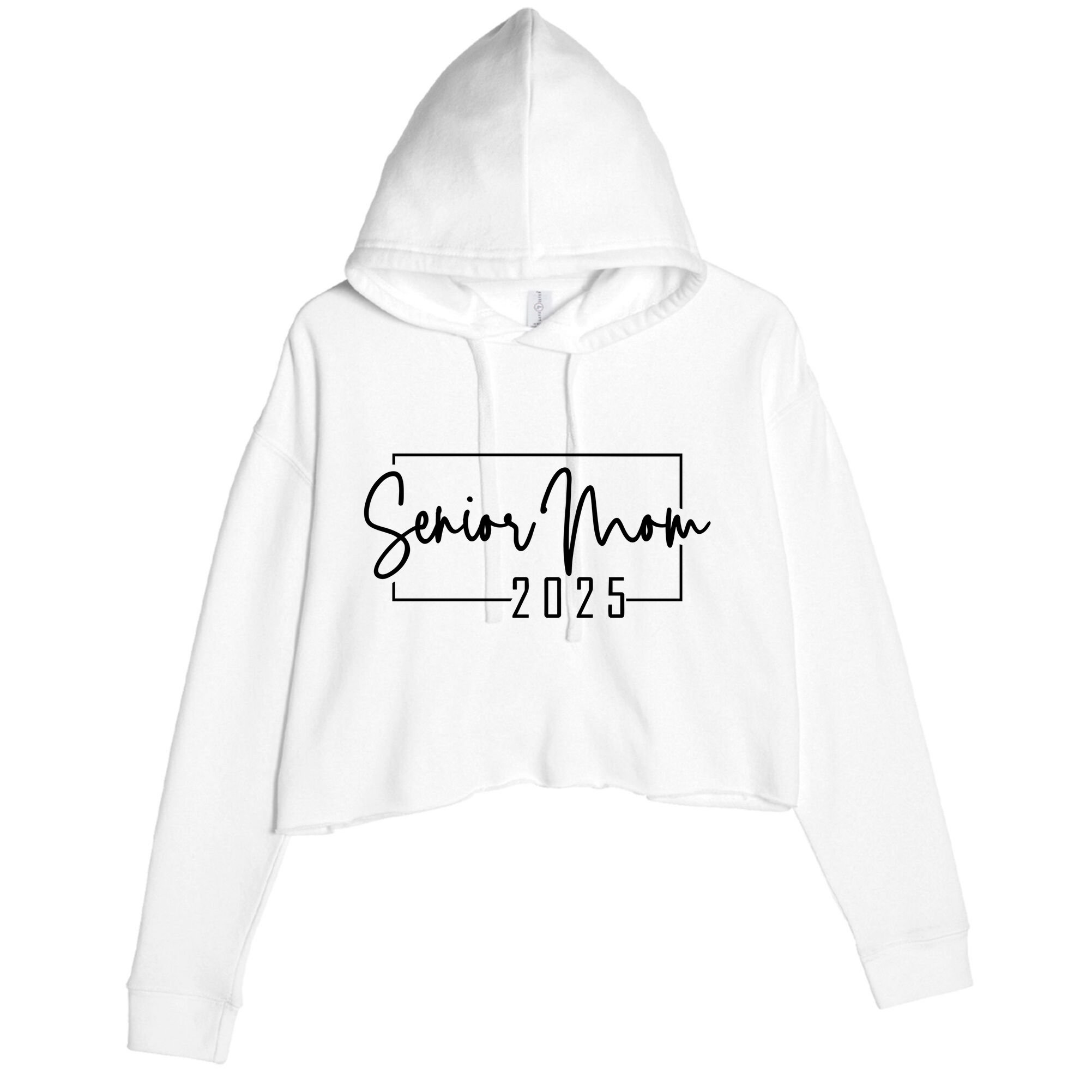 Senior Mom 2025 Class Of 2025 Crop Fleece Hoodie