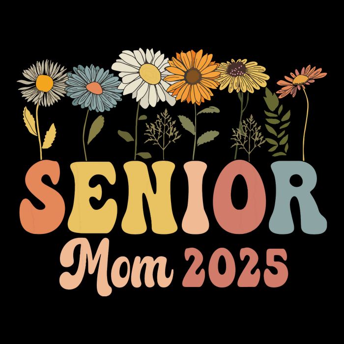 Senior Mom 2025 Class Of 2025 Graduate 7-Panel Snapback Hat
