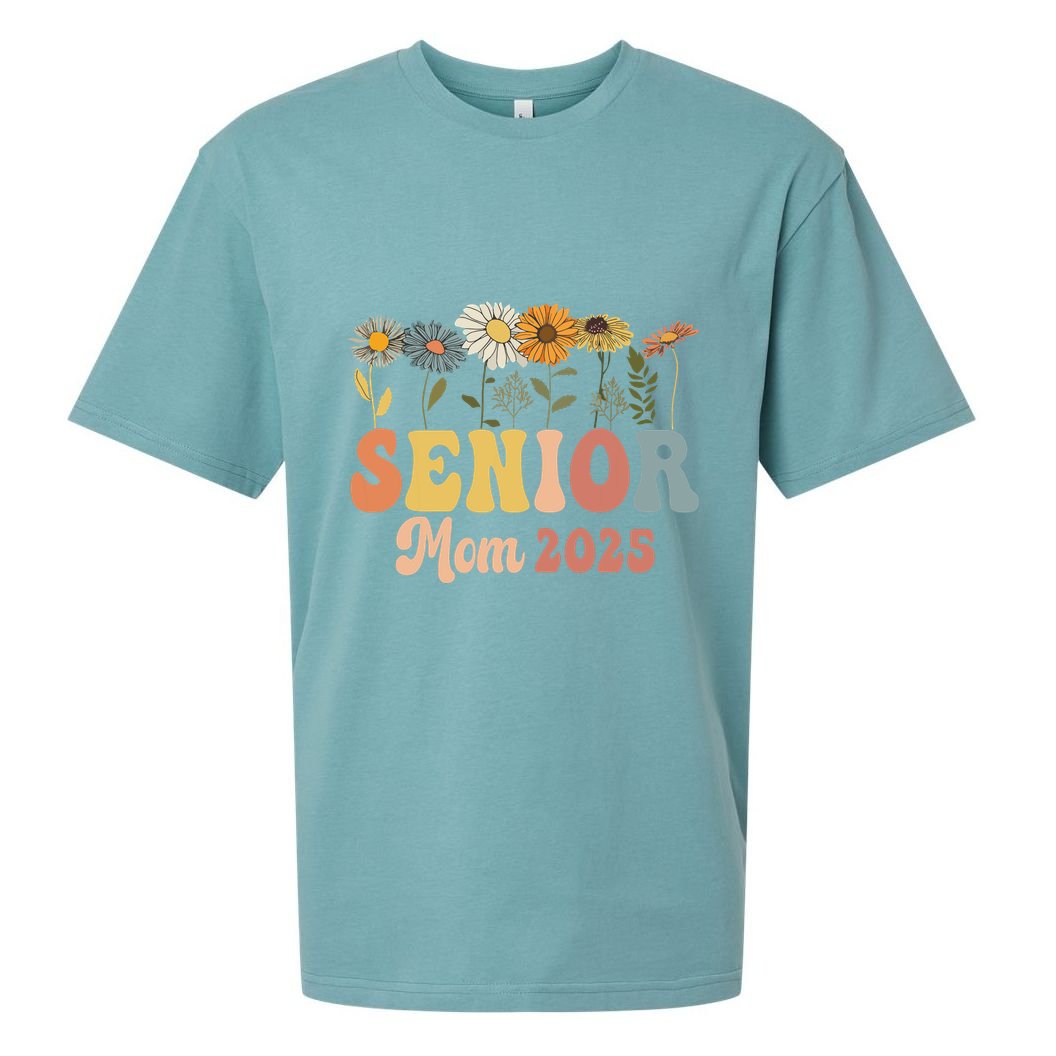 Senior Mom 2025 Class Of 2025 Graduate Sueded Cloud Jersey T-Shirt