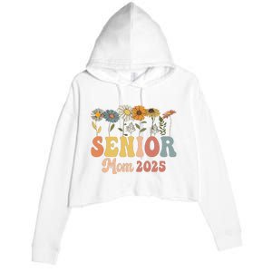 Senior Mom 2025 Class Of 2025 Graduate Crop Fleece Hoodie