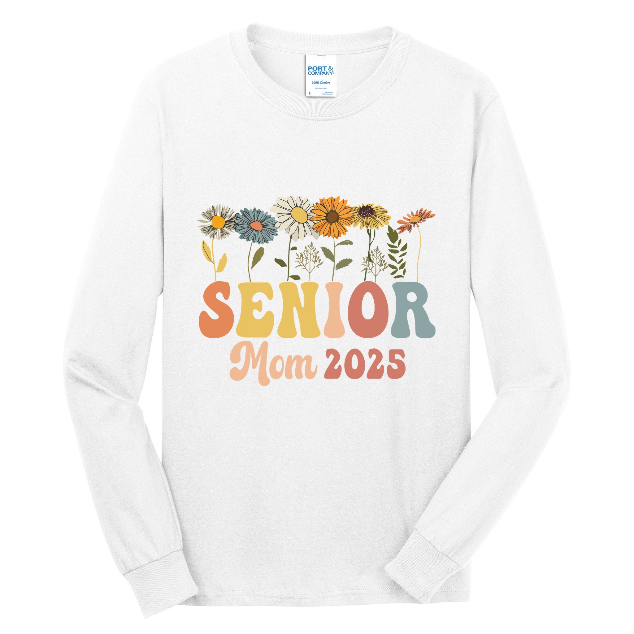 Senior Mom 2025 Class Of 2025 Graduate Tall Long Sleeve T-Shirt