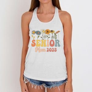 Senior Mom 2025 Class Of 2025 Graduate Women's Knotted Racerback Tank