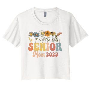 Senior Mom 2025 Class Of 2025 Graduate Women's Crop Top Tee