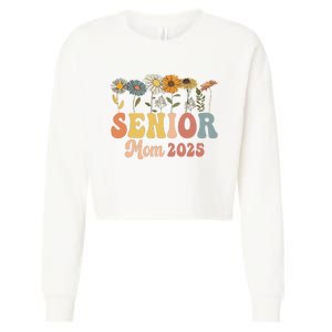 Senior Mom 2025 Class Of 2025 Graduate Cropped Pullover Crew