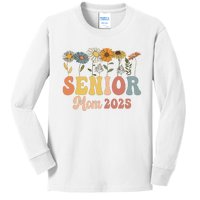 Senior Mom 2025 Class Of 2025 Graduate Kids Long Sleeve Shirt