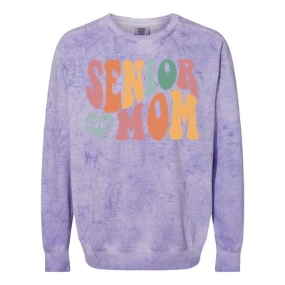 Senior Mom 2025 Graduation Colorblast Crewneck Sweatshirt