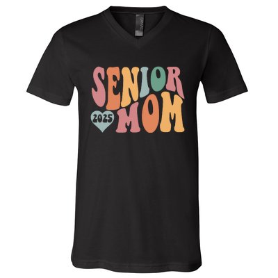 Senior Mom 2025 Graduation V-Neck T-Shirt