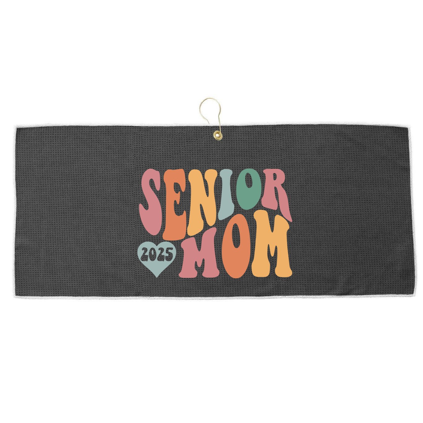Senior Mom 2025 Graduation Large Microfiber Waffle Golf Towel