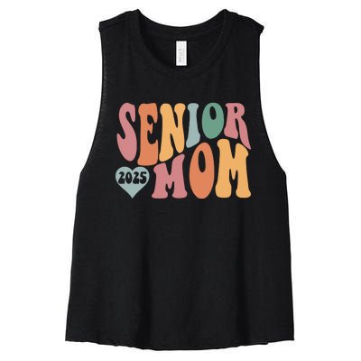 Senior Mom 2025 Graduation Women's Racerback Cropped Tank