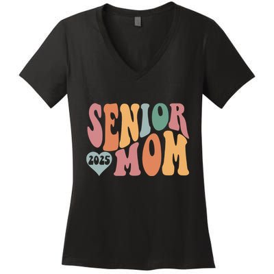 Senior Mom 2025 Graduation Women's V-Neck T-Shirt