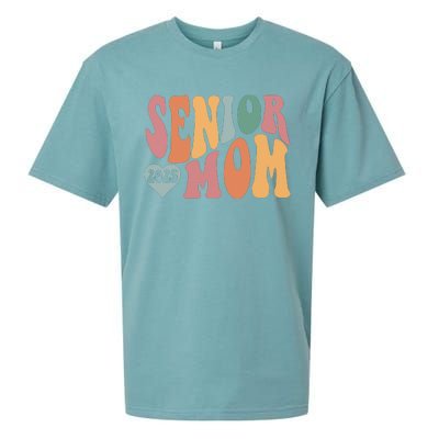 Senior Mom 2025 Graduation Sueded Cloud Jersey T-Shirt