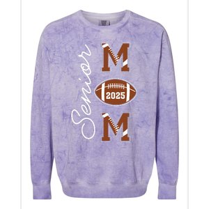 Senior Mom 2025 Football Mommy Class Of 2025 Graduation Colorblast Crewneck Sweatshirt