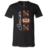 Senior Mom 2025 Football Mommy Class Of 2025 Graduation V-Neck T-Shirt