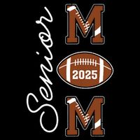 Senior Mom 2025 Football Mommy Class Of 2025 Graduation V-Neck T-Shirt