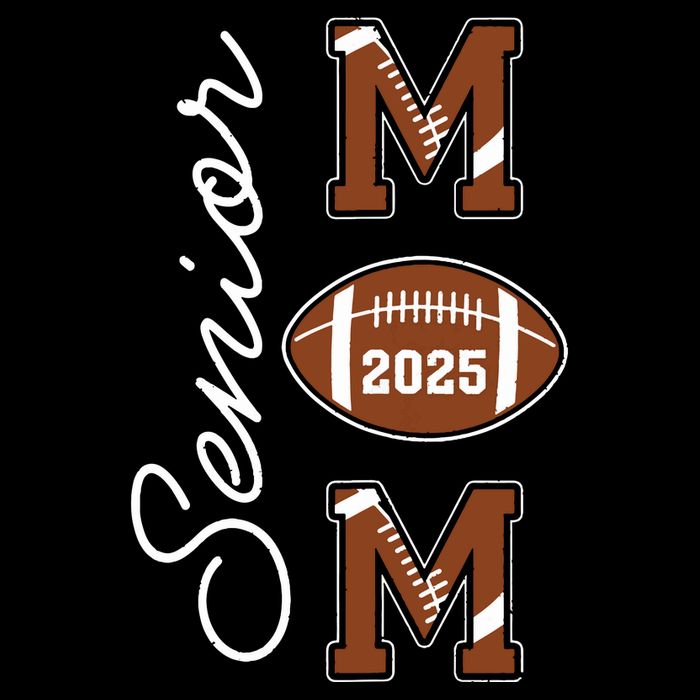 Senior Mom 2025 Football Mommy Class Of 2025 Graduation V-Neck T-Shirt