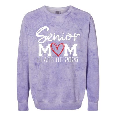 Senior Mom 2025 Proud Mom Class Of 2025 Mom Of The Graduate Colorblast Crewneck Sweatshirt