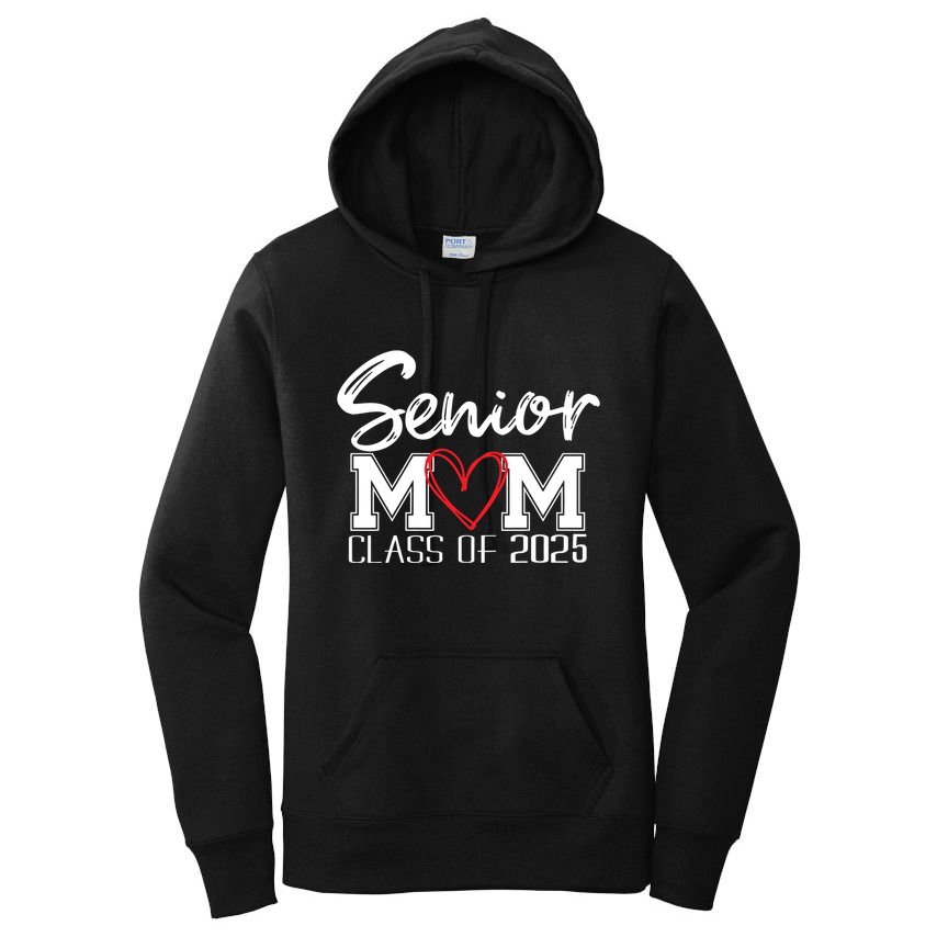 Senior Mom 2025 Proud Mom Class Of 2025 Mom Of The Graduate Women's Pullover Hoodie