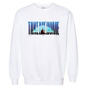 Super Man (2025 Movie) Take Me Home Words Garment-Dyed Sweatshirt