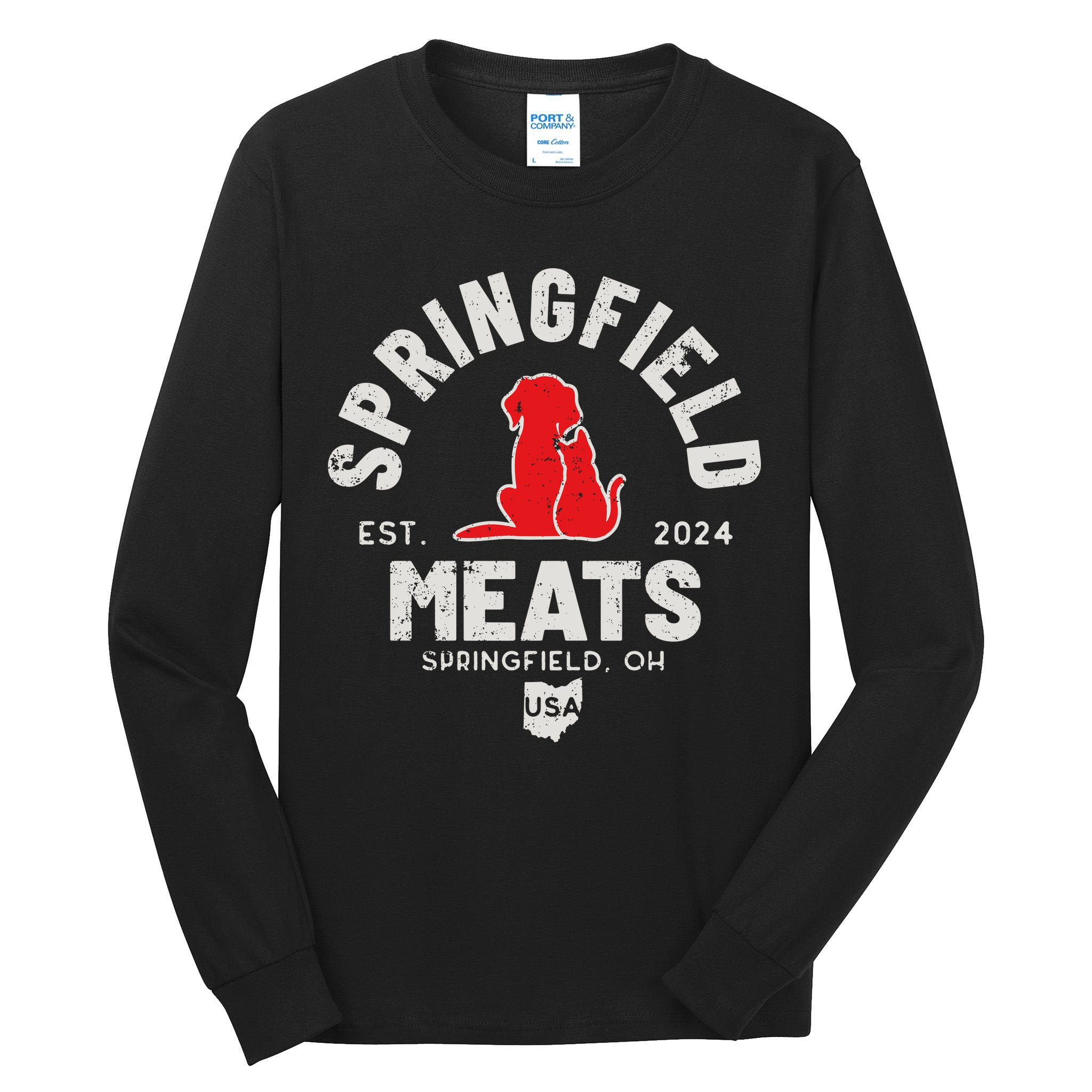 Springfield Meats 2024 They Are Eating The Dogs Tall Long Sleeve T-Shirt