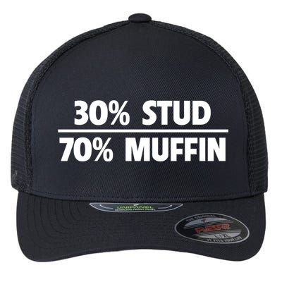 Stud Muffin 30/70 Funny Over 40 Dad Bod Gift Flexfit Unipanel Trucker Cap