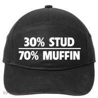 Stud Muffin 30/70 Funny Over 40 Dad Bod Gift 7-Panel Snapback Hat