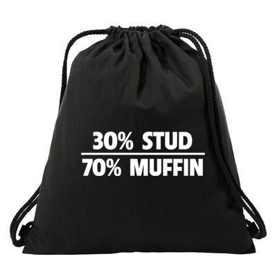 Stud Muffin 30/70 Funny Over 40 Dad Bod Gift Drawstring Bag