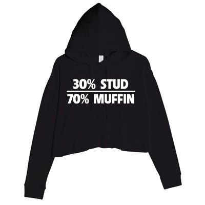 Stud Muffin 30/70 Funny Over 40 Dad Bod Gift Crop Fleece Hoodie