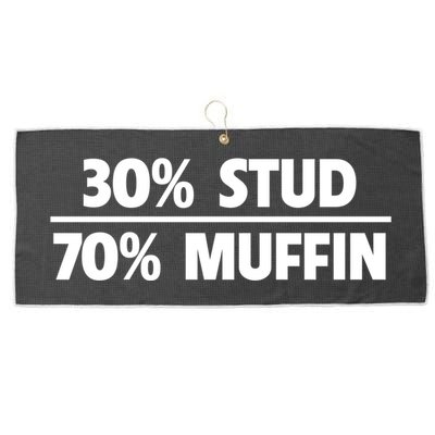 Stud Muffin 30/70 Funny Over 40 Dad Bod Gift Large Microfiber Waffle Golf Towel