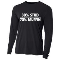 Stud Muffin 30/70 Funny Over 40 Dad Bod Gift Cooling Performance Long Sleeve Crew