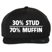 Stud Muffin 30/70 Funny Over 40 Dad Bod Gift Wool Snapback Cap