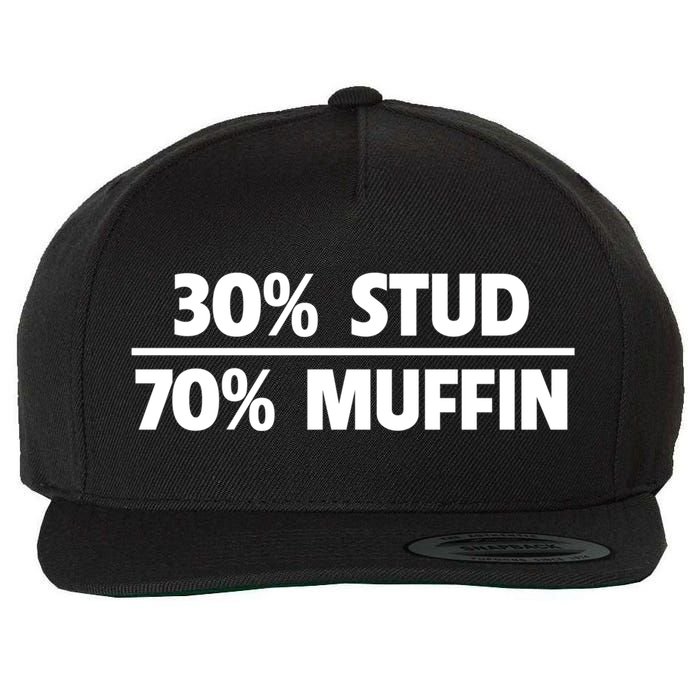 Stud Muffin 30/70 Funny Over 40 Dad Bod Gift Wool Snapback Cap