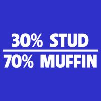 Stud Muffin 30/70 Funny Over 40 Dad Bod Gift Button