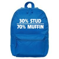 Stud Muffin 30/70 Funny Over 40 Dad Bod Gift 16 in Basic Backpack
