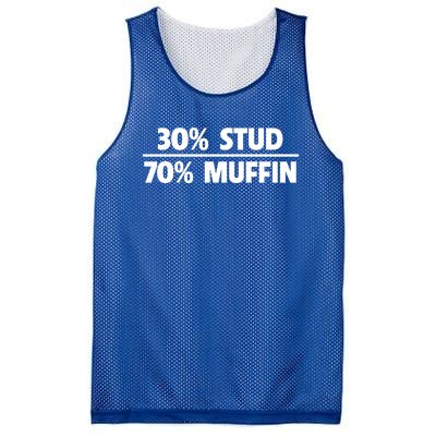 Stud Muffin 30/70 Funny Over 40 Dad Bod Gift Mesh Reversible Basketball Jersey Tank