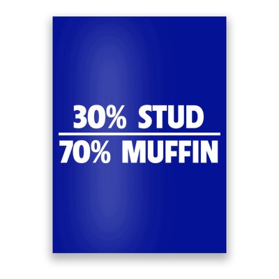 Stud Muffin 30/70 Funny Over 40 Dad Bod Gift Poster