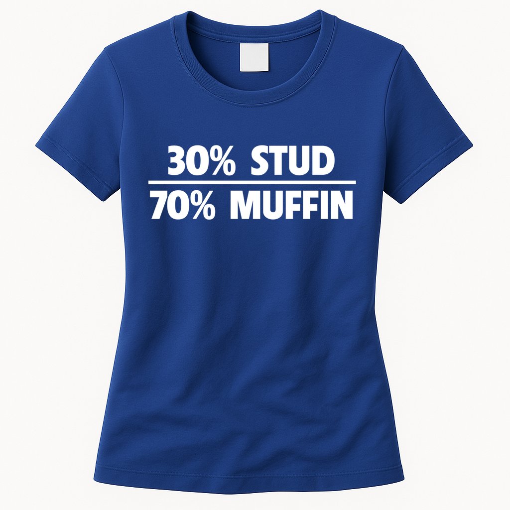 Stud Muffin 30/70 Funny Over 40 Dad Bod Gift Womens T-Shirt