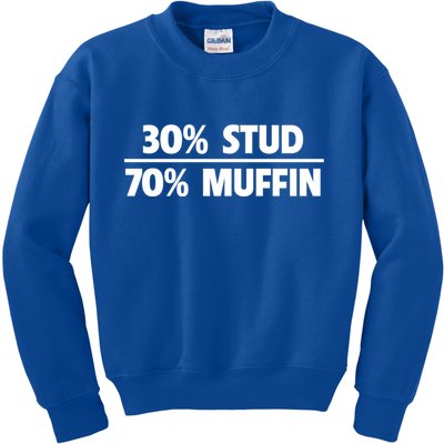 Stud Muffin 30/70 Funny Over 40 Dad Bod Gift Kids Sweatshirt