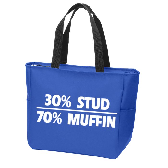 Stud Muffin 30/70 Funny Over 40 Dad Bod Gift Zip Tote Bag