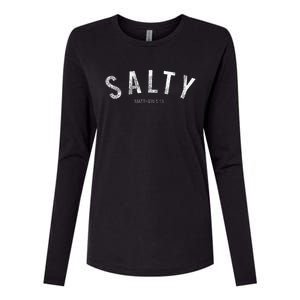 Salty Matthew 513 Distressed Graphic Womens Cotton Relaxed Long Sleeve T-Shirt