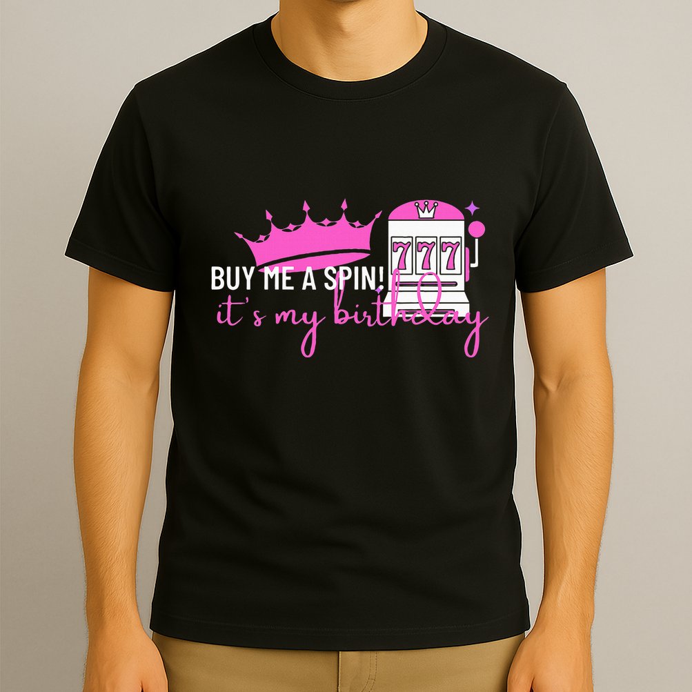 Slot Machine 777 Lucky Birthday Gambling Casino T-Shirt