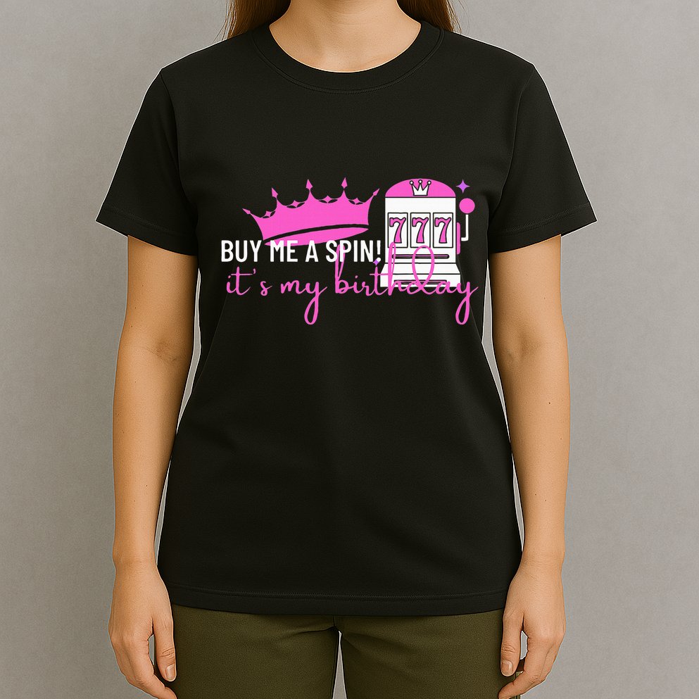 Slot Machine 777 Lucky Birthday Gambling Casino T-Shirt