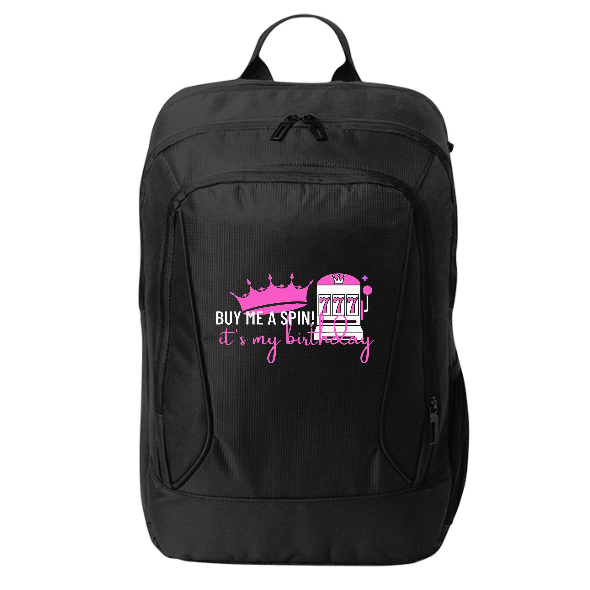 Slot Machine 777 Lucky Birthday Gambling Casino City Backpack