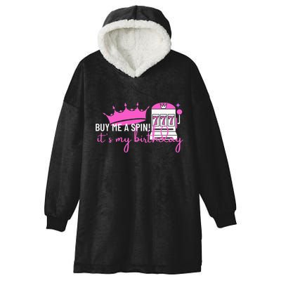 Slot Machine 777 Lucky Birthday Gambling Casino Hooded Wearable Blanket