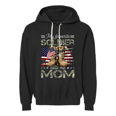 Soldier Mom Army Graduation Mom Garment-Dyed Fleece Hoodie