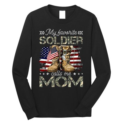 Soldier Mom Army Graduation Mom Long Sleeve Shirt