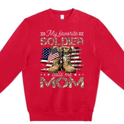 Soldier Mom Army Graduation Mom Premium Crewneck Sweatshirt