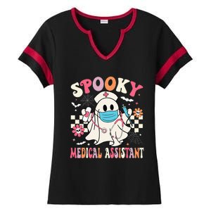 Spooky Medical Assistant Cute Halloween Med Assistant Ladies Halftime Notch Neck Tee